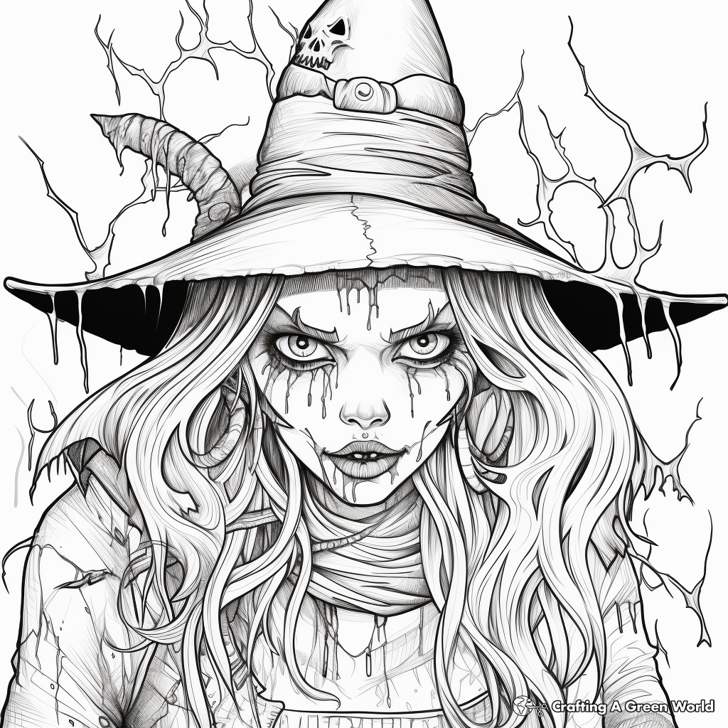 Horror book coloring pages