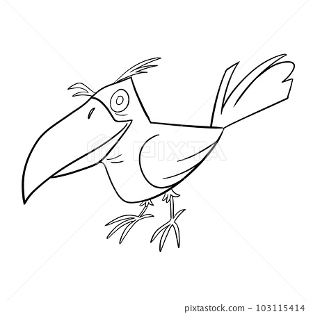 Wicked crow for hallowen party coloring pages