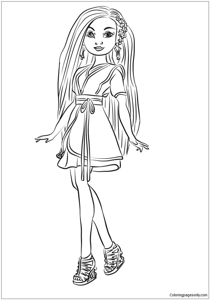 Lonnie from descendants wicked world coloring page descendants coloring pages disney coloring pages coloring pages