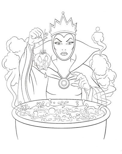 Disney villains coloring page wicked queen disney coloring pages coloring books snow white coloring pages