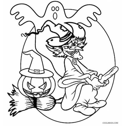 Free witch coloring pages you can print from home