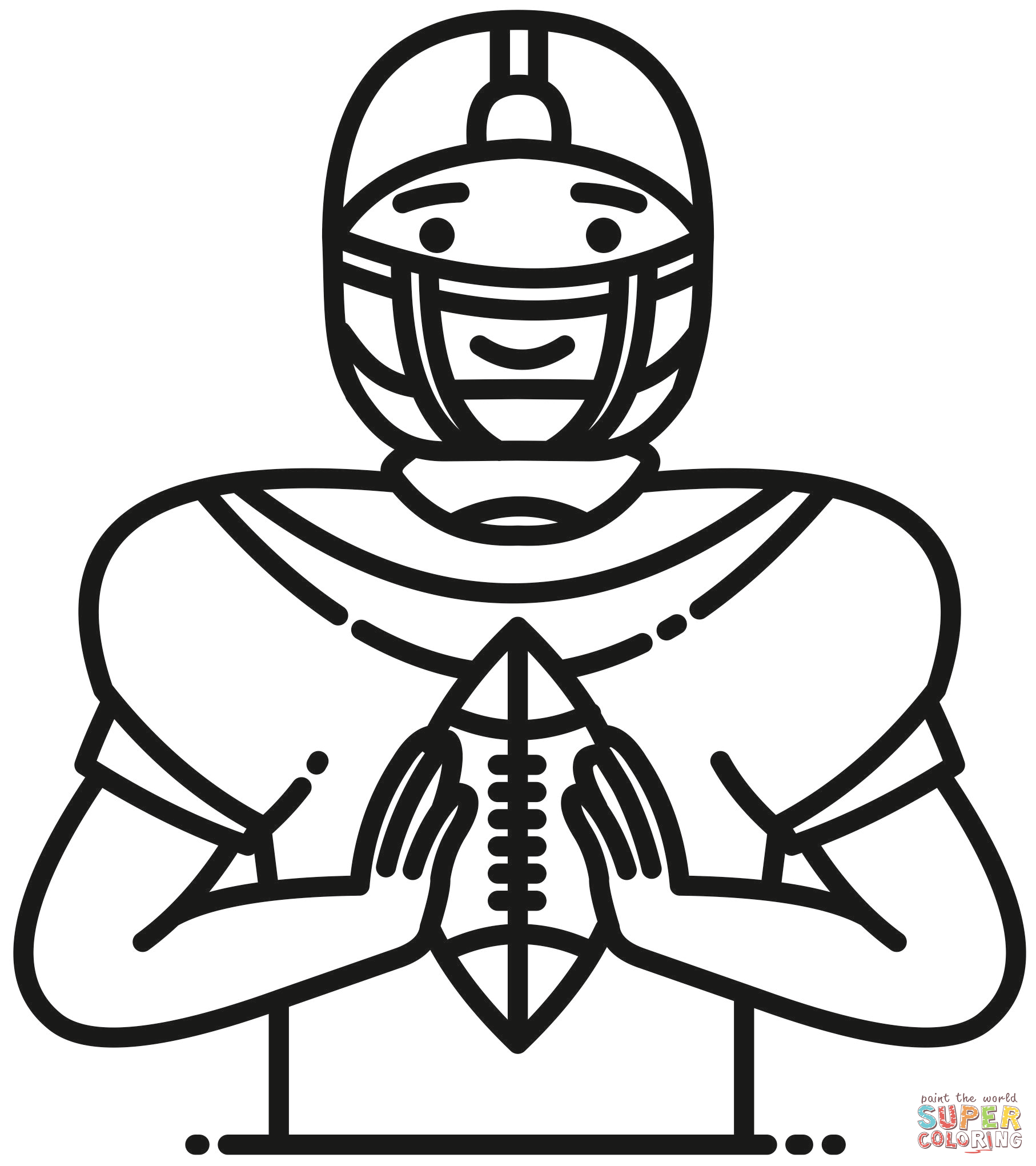 Wide receiver coloring page free printable coloring pages