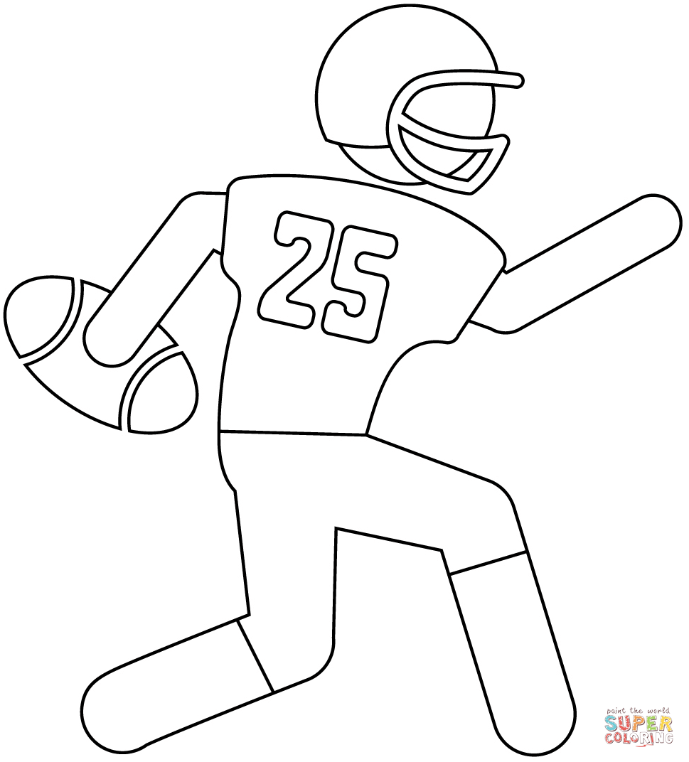 Running back coloring page free printable coloring pages