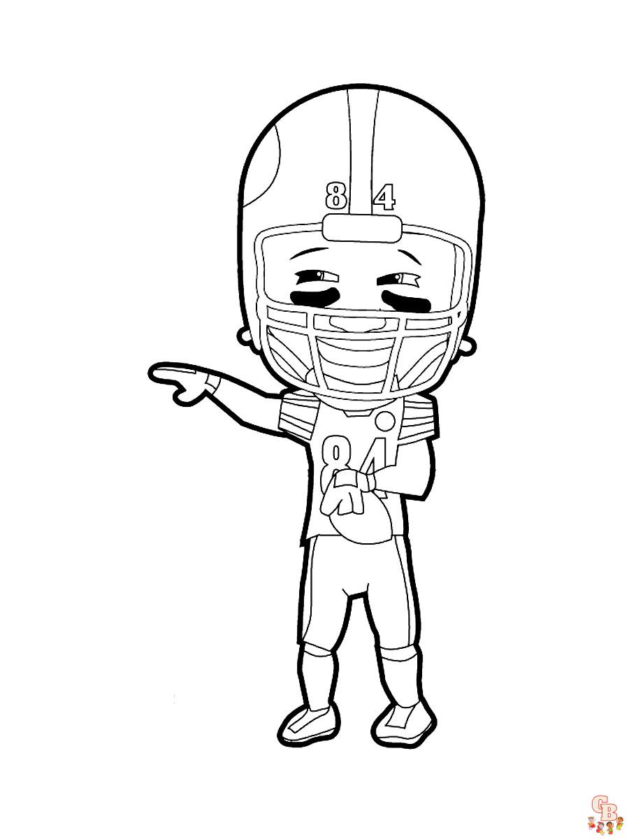 Antonio brown coloring pages free printable sheets