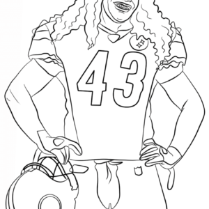 Football player coloring pages printable for free download