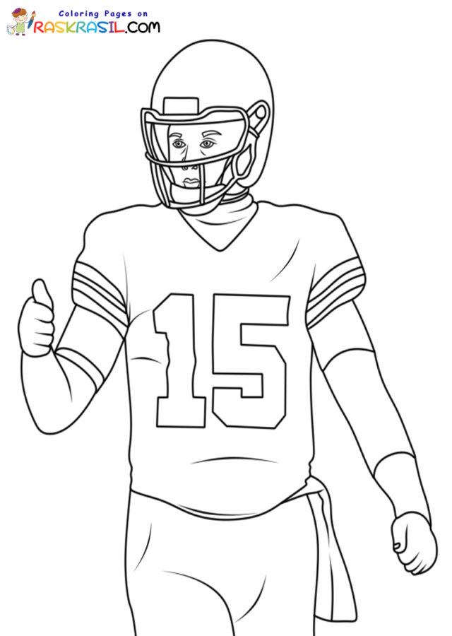 Football player coloring pages