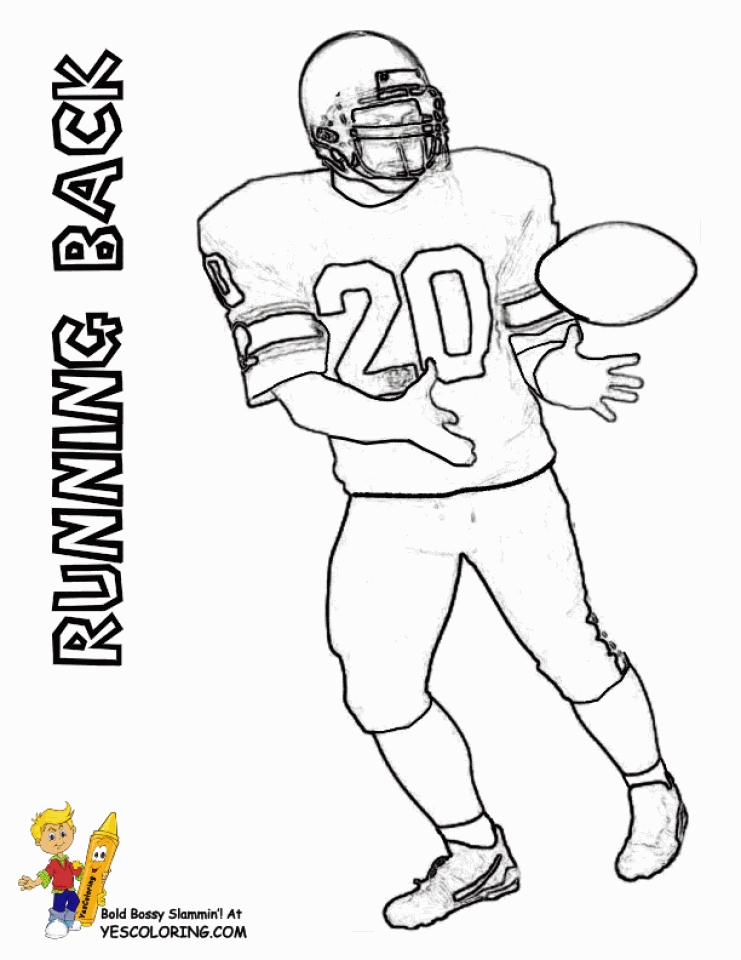 Get this american football player coloring pages kids printable