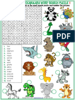 Animals vocabulary esl crossword puzzle worksheets for kids pdf pdf organisms nature