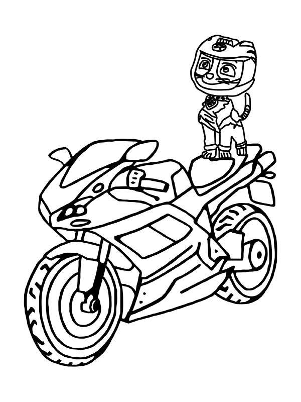Awesome bike and wild cat fãrbung seite