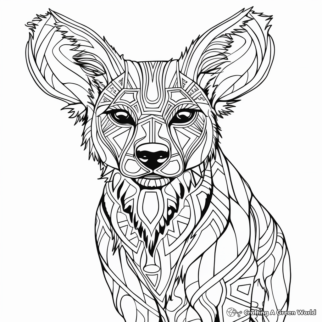 African wild dog coloring pages