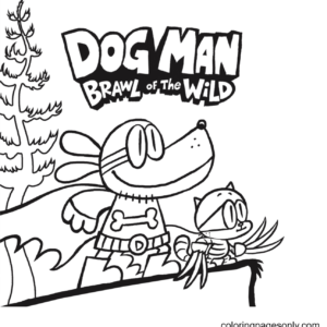 Dog man coloring pages printable for free download