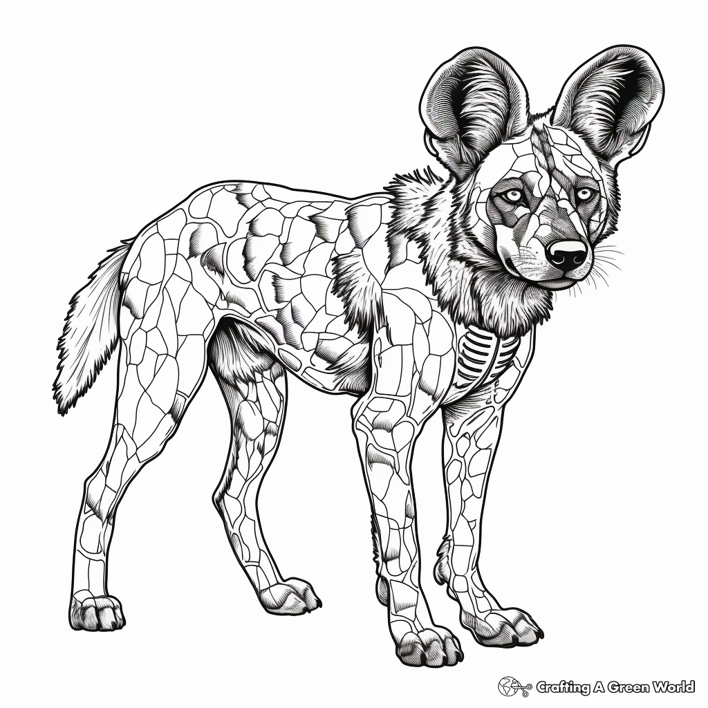 African wild dog coloring pages