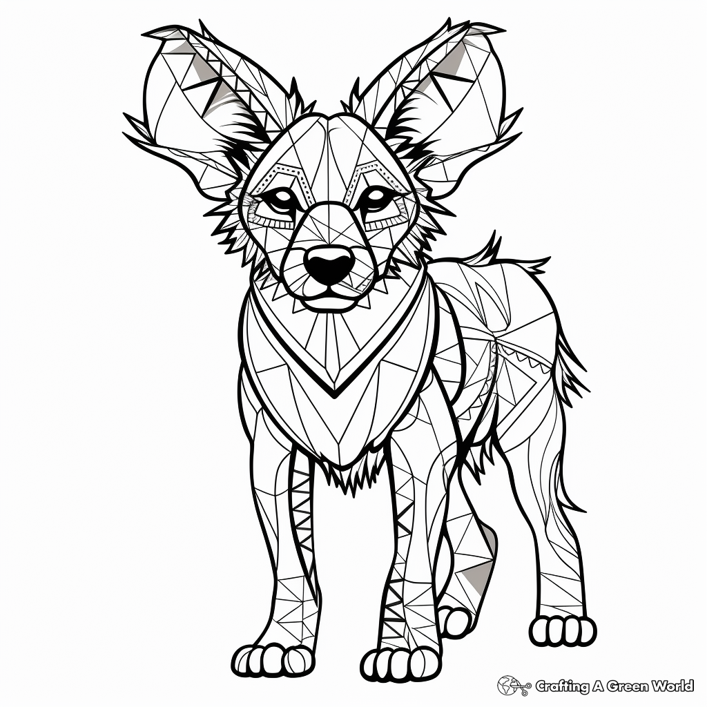 African wild dog coloring pages