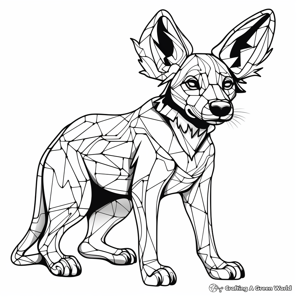 African wild dog coloring pages