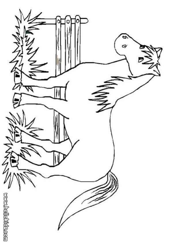 Coloring pages of big horses for pipers party