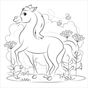 Wild horse coloring pages free printable pictures