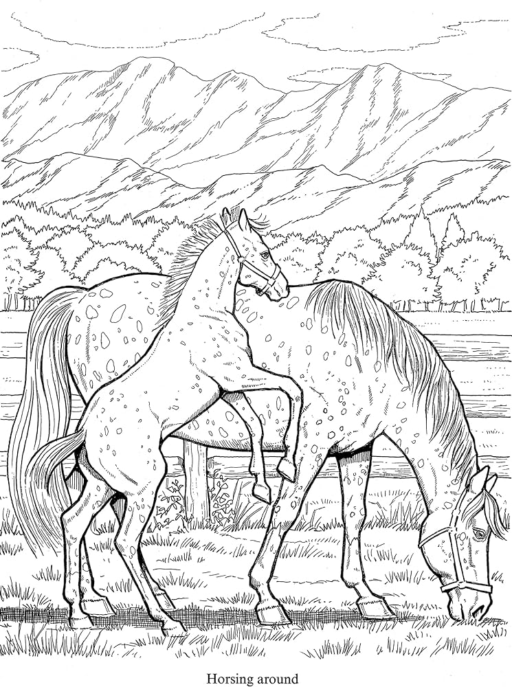 Wonderful world of horses coloring book green john books