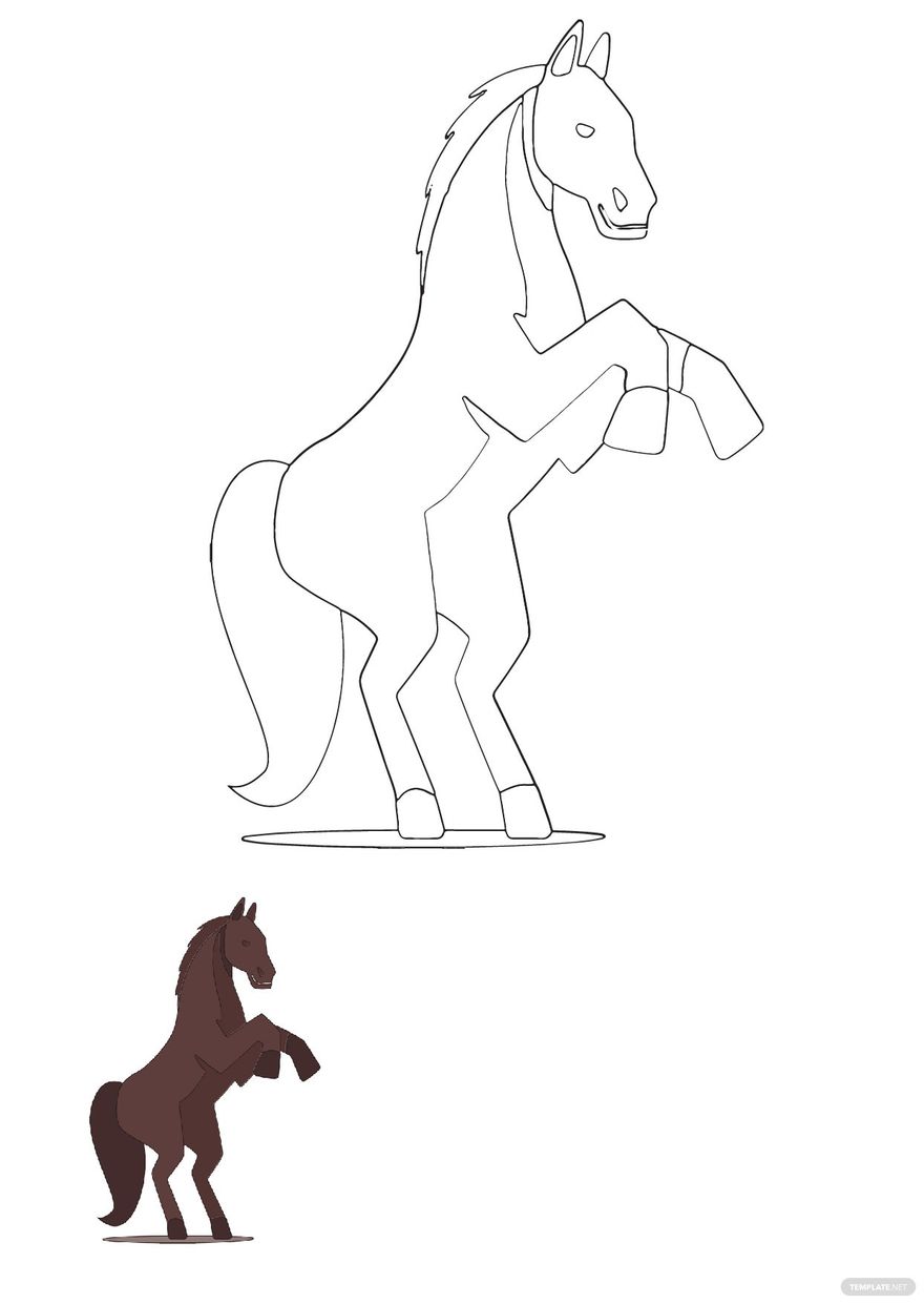 Free wild horse coloring page