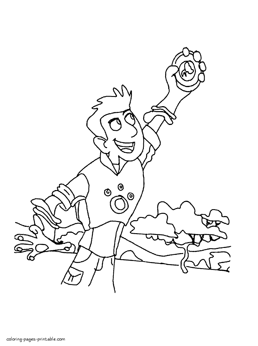 Chris kratt coloring page coloring