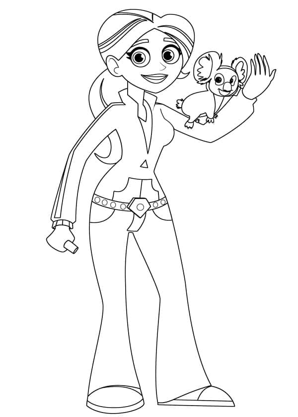 Aviva corcovado from wild kratts coloring page
