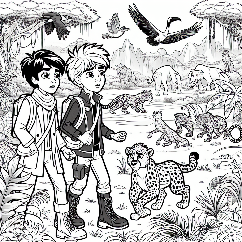 Wild kratts coloring pages â custom paint by numbers