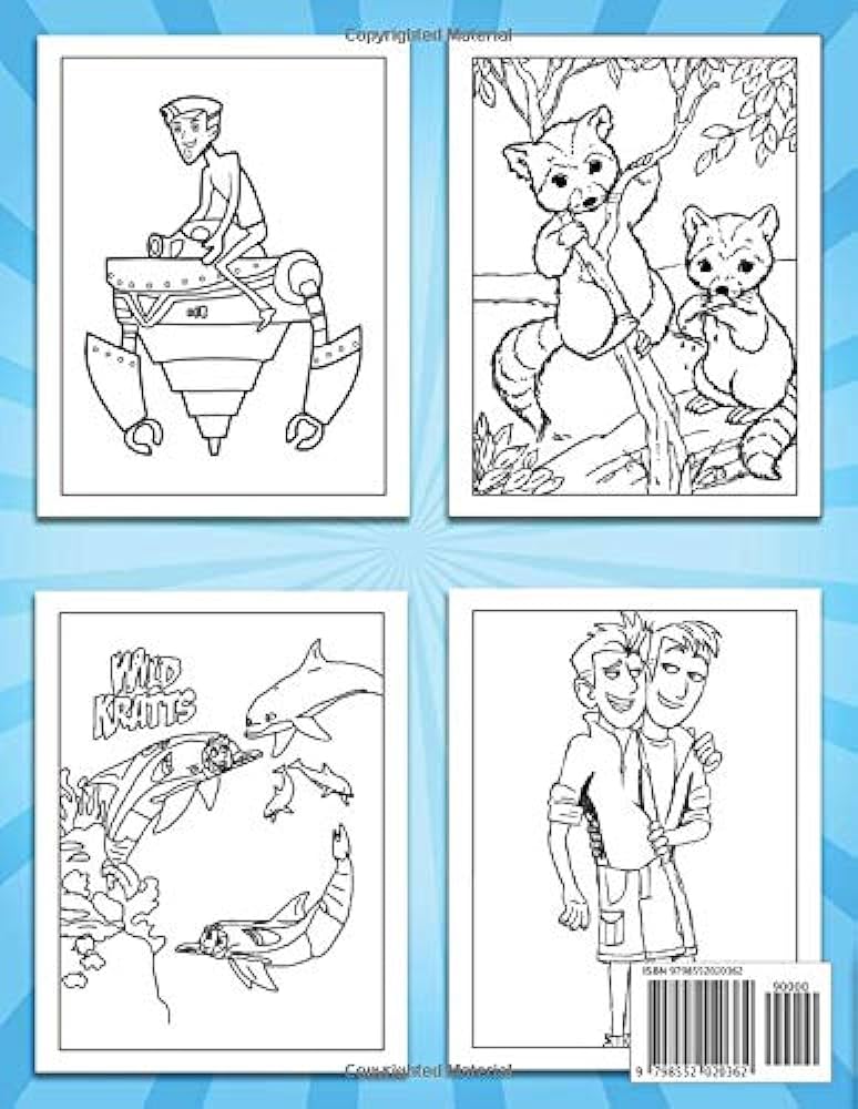 Wild kratts coloring book great gifts for wild kratts fans to relax and cultivate creativity through coloring plenty of images of wild kratts travor raven books