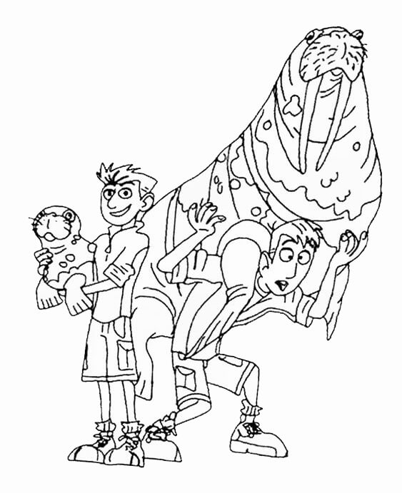 Free easy to print wild kratts coloring pages
