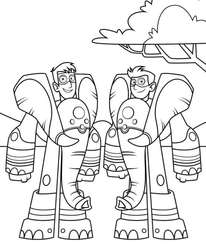 Free wild kratts coloring pages for kids and adults