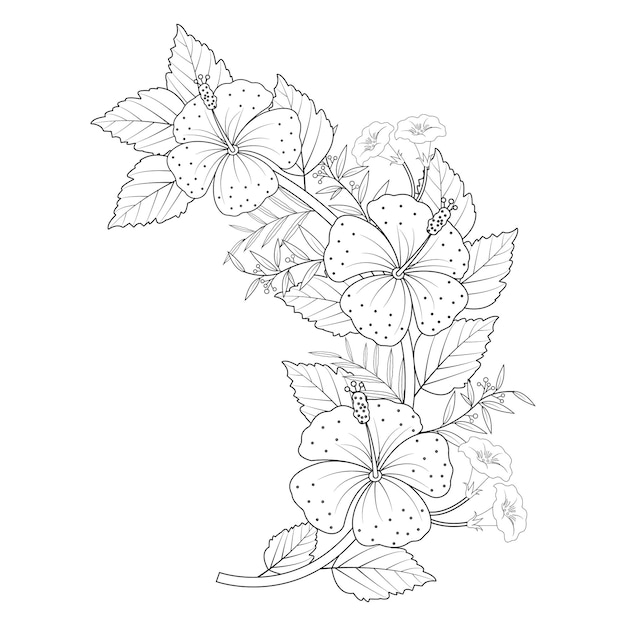 Premium vector wild rose flowers vector in illustration graphic design