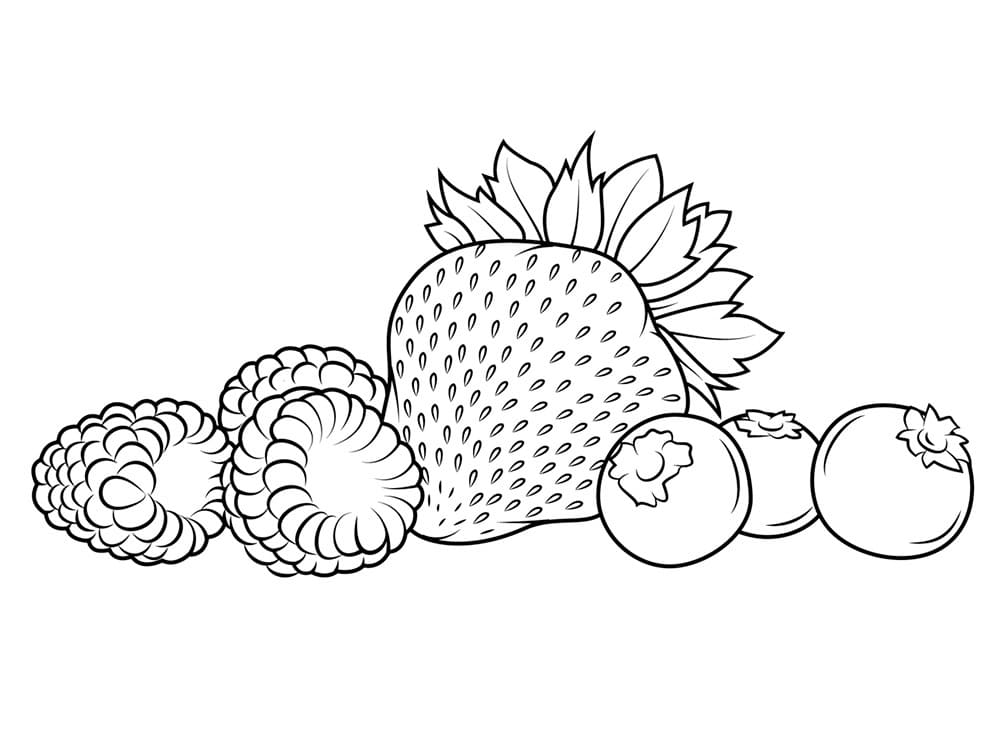 Berries coloring pages
