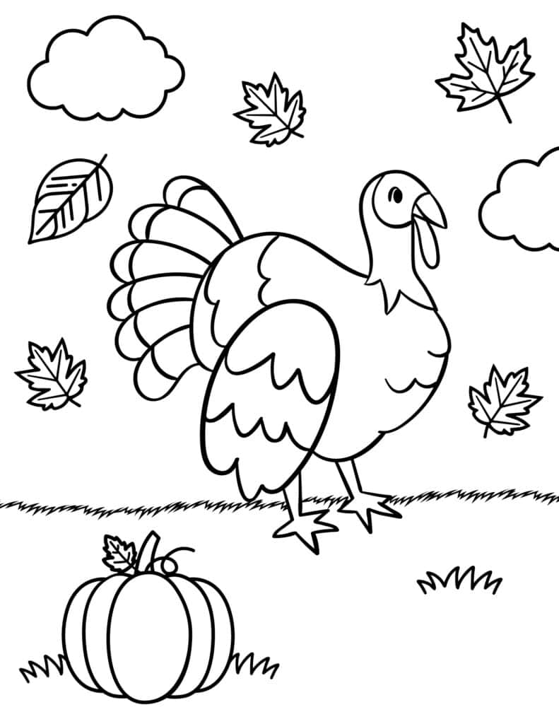 Free thanksgiving turkey coloring pages for kids