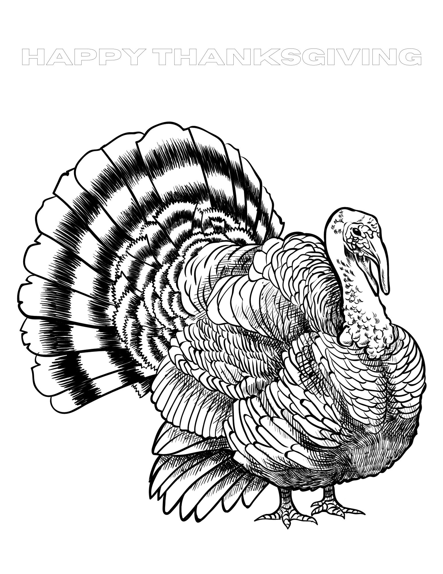 Thanksgiving coloring sheet pdf printable