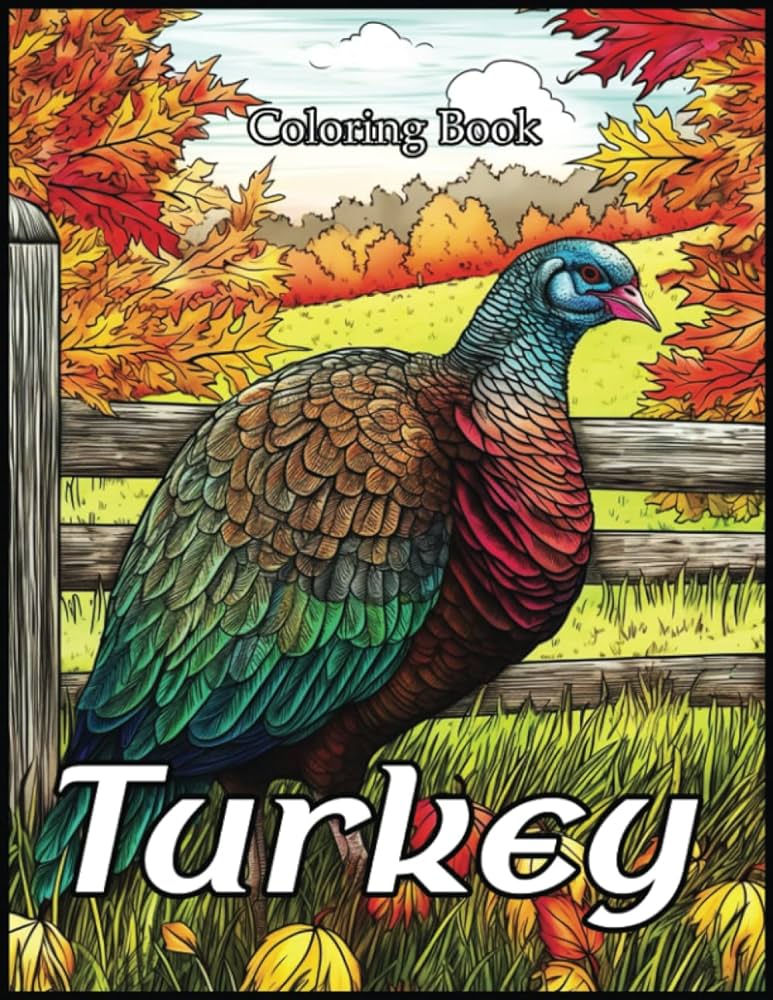 Turkey coloring book unleash your inner artist and relax with our unique and creative turkey coloring pages brenda thomas books