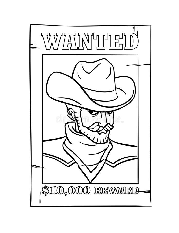 Cowboy coloring page stock illustrations â cowboy coloring page stock illustrations vectors clipart