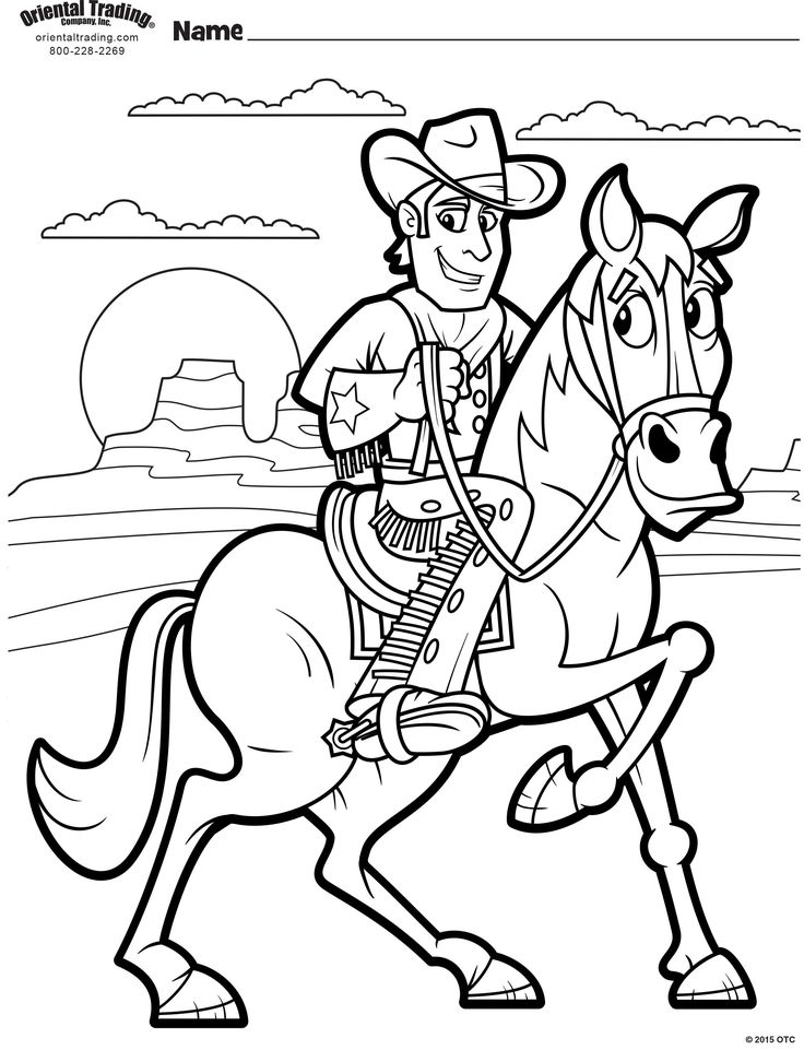 Cowboy coloring page coloring pages coloring books coloring book pages