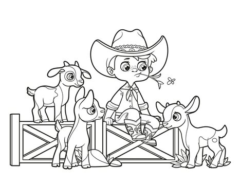 Coloring page cowboy images â browse photos vectors and video