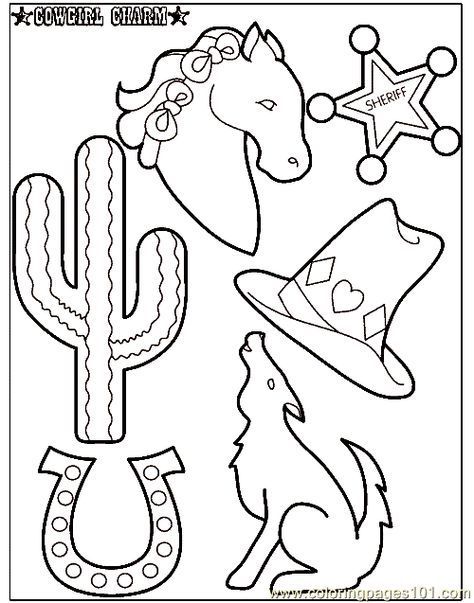 Free printable cowboy coloring pictures