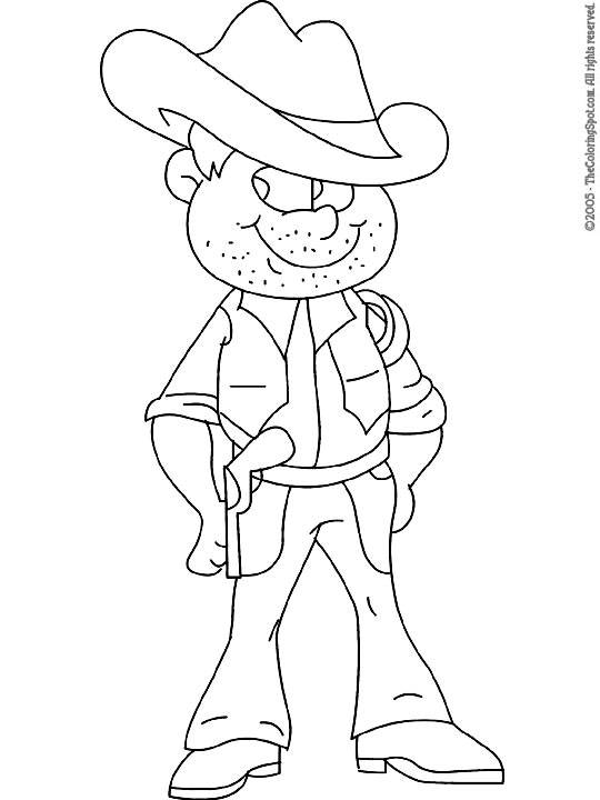 Cowboy coloring page audio stories for kids free coloring pages colouring printables
