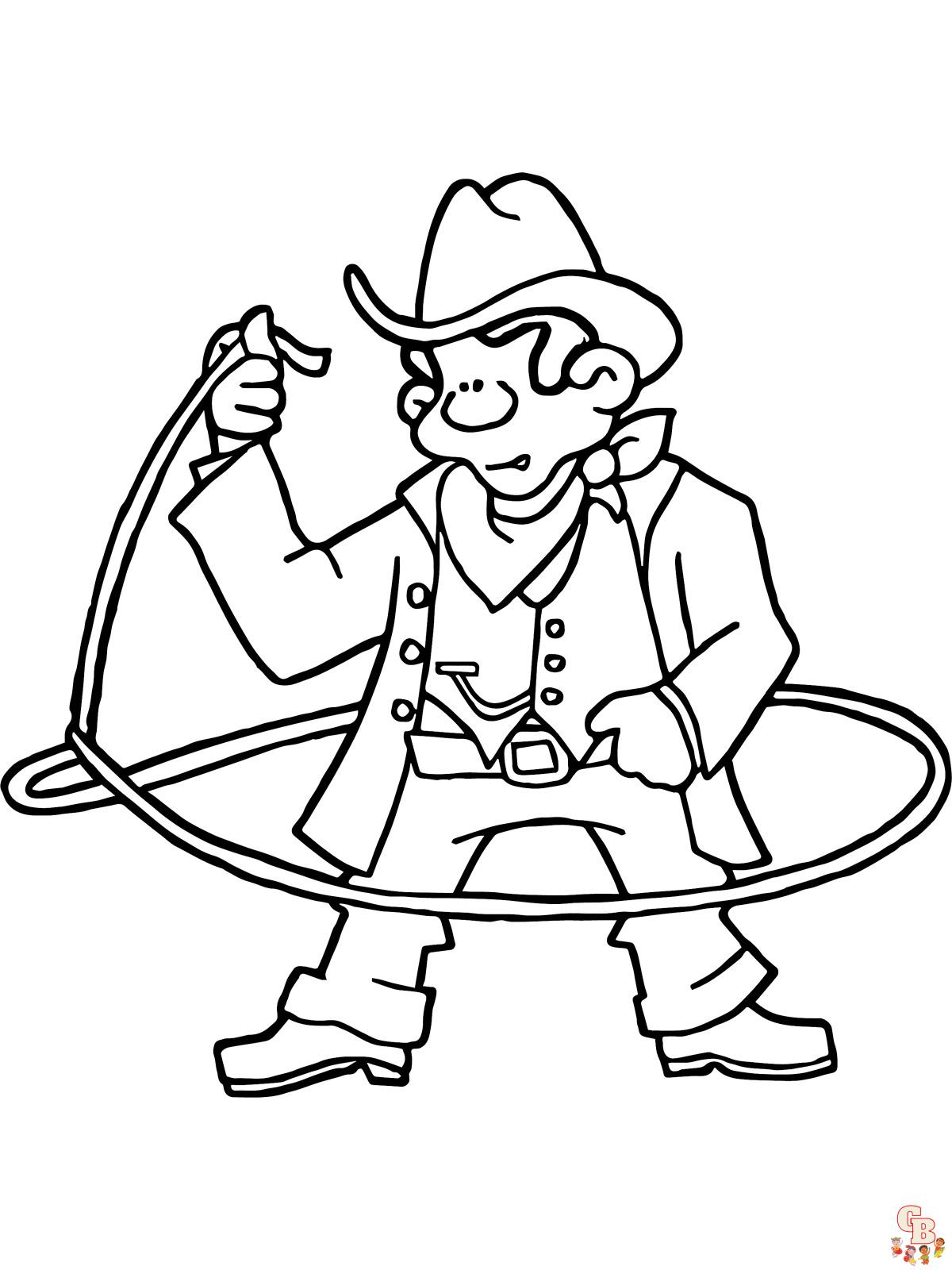 Explore the wild west with free printable cowboy coloring pages