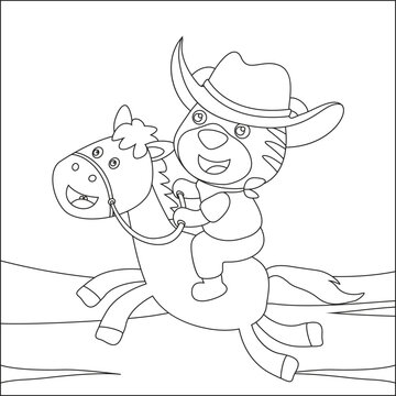Coloring page cowboy images â browse photos vectors and video