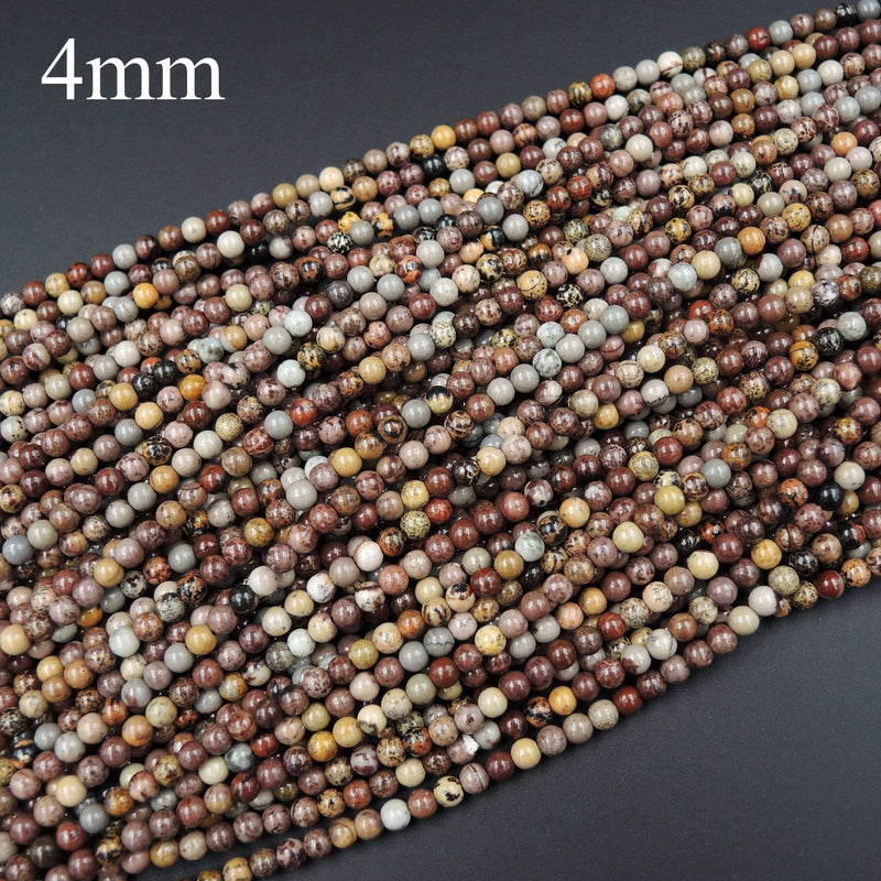 Natural artistic picture jasper round beads mm mm mm mm round bea â intrinsic trading