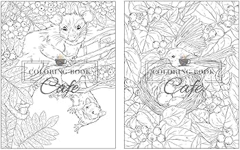 Wildlife scenes an adult by cafe loring book