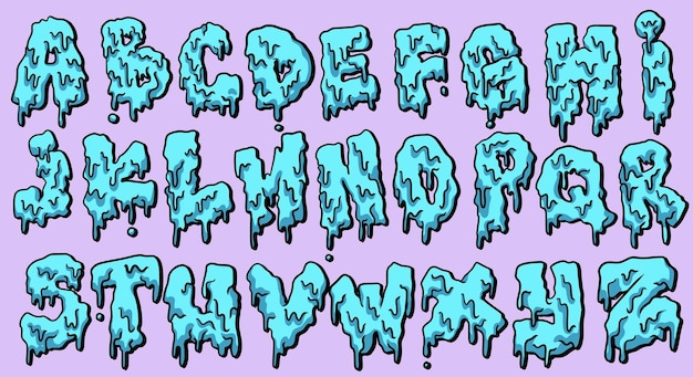 Premium vector vector set color wildstyle graffiti font alphabet lettering