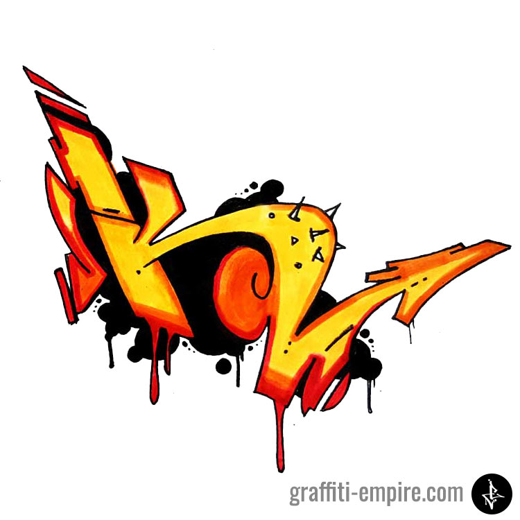 Graffiti letter k inspirational images and tutorial graffiti empire