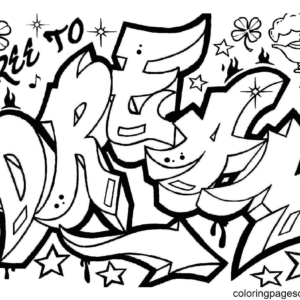 Graffiti coloring pages printable for free download