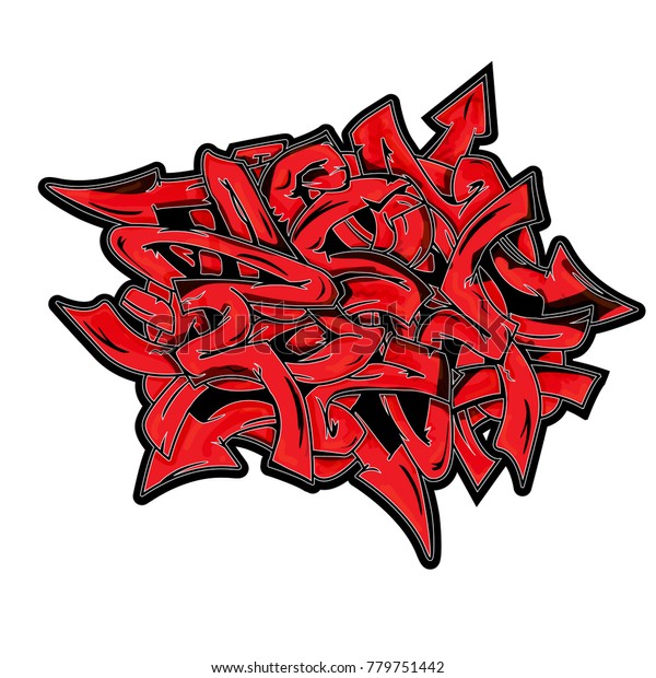 Hakuun red urban messy wildstyle graffiti background liittyvã vektorikuva rojaltivapaa