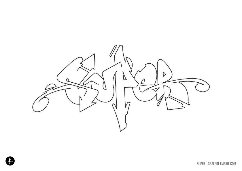 Graffiti coloring pages