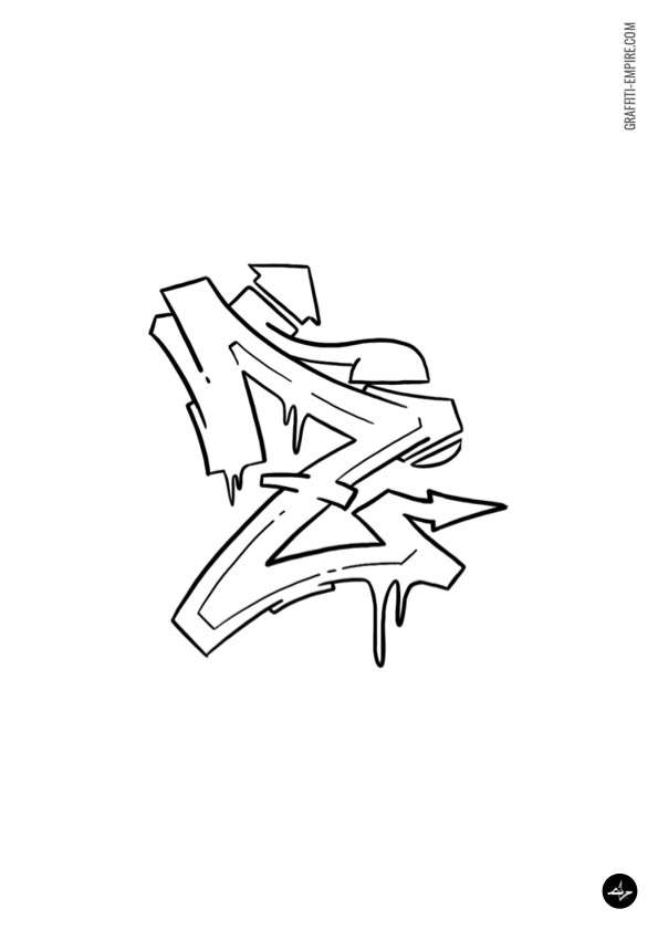 Graffiti coloring pages