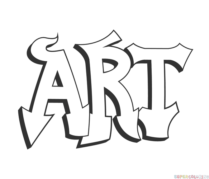 How to draw art in a graffiti style step by step drawing tutorials