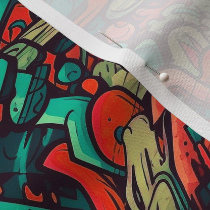 Graffiti wildstyle chicago printed fabric â studio ten design